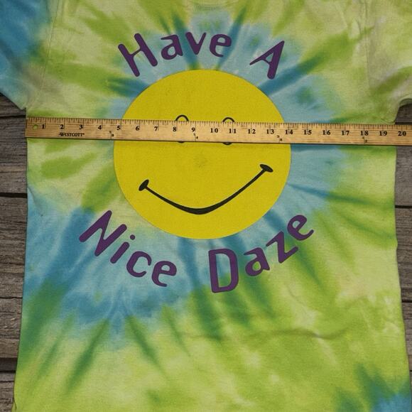 Dazed And Confused "Have a Nice Daze" Tie-Dye Smiley Face Graphic T-Shirt Medium - Picture 3 of 5